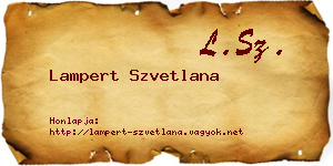 Lampert Szvetlana névjegykártya